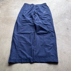 Vintage Y2K Nike Baggy Wide-Leg Navy Track Pants